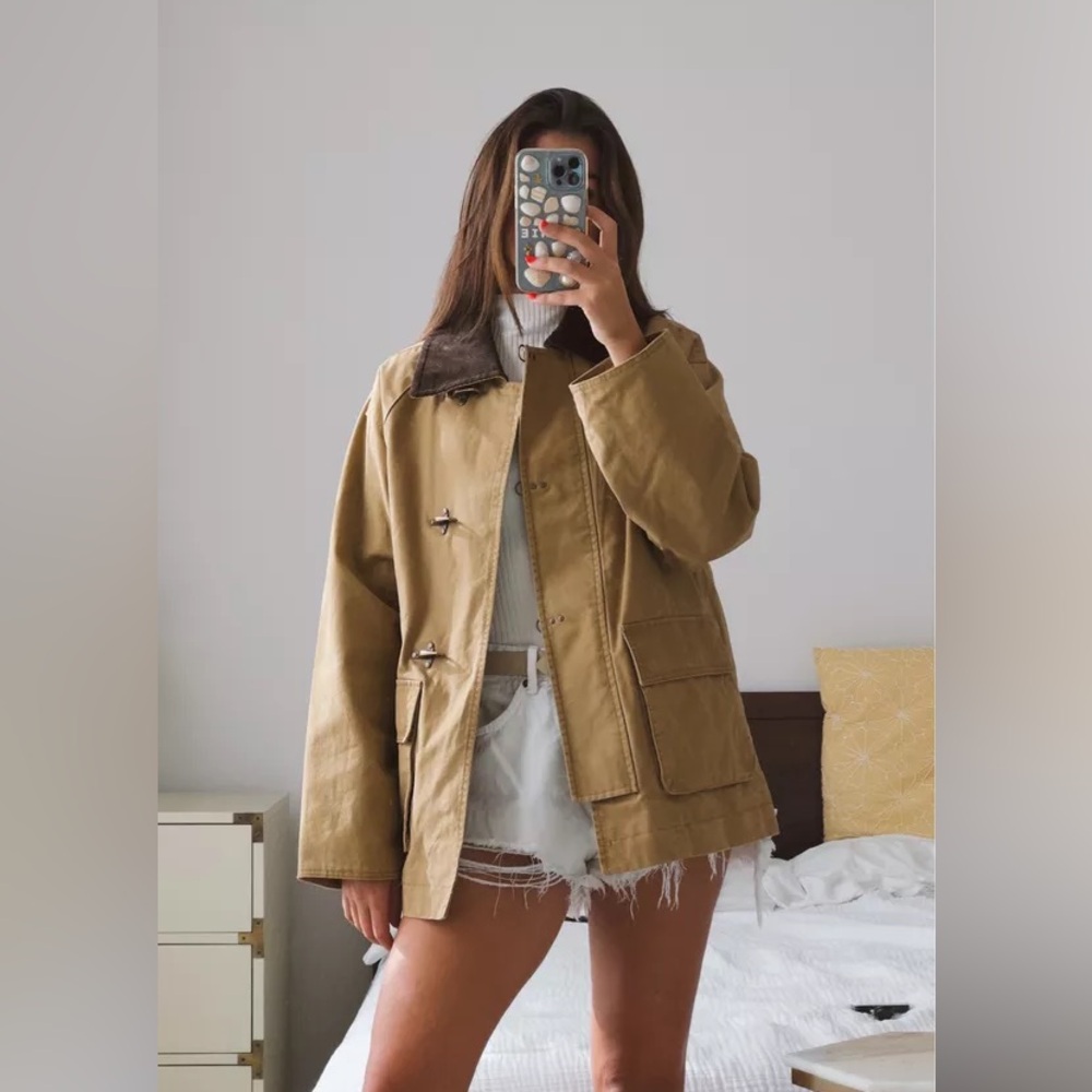 Mango Barn Tan Utility Jacket